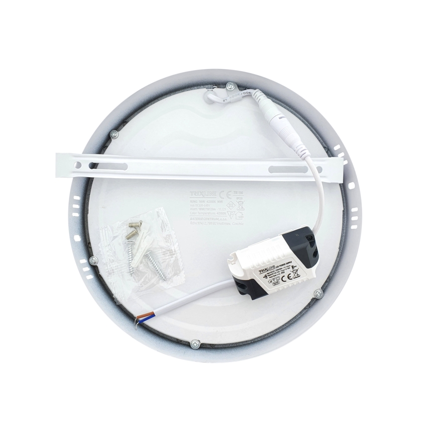 Plafón LED LED/18W/230V 4200K diá. 21 cm blanco