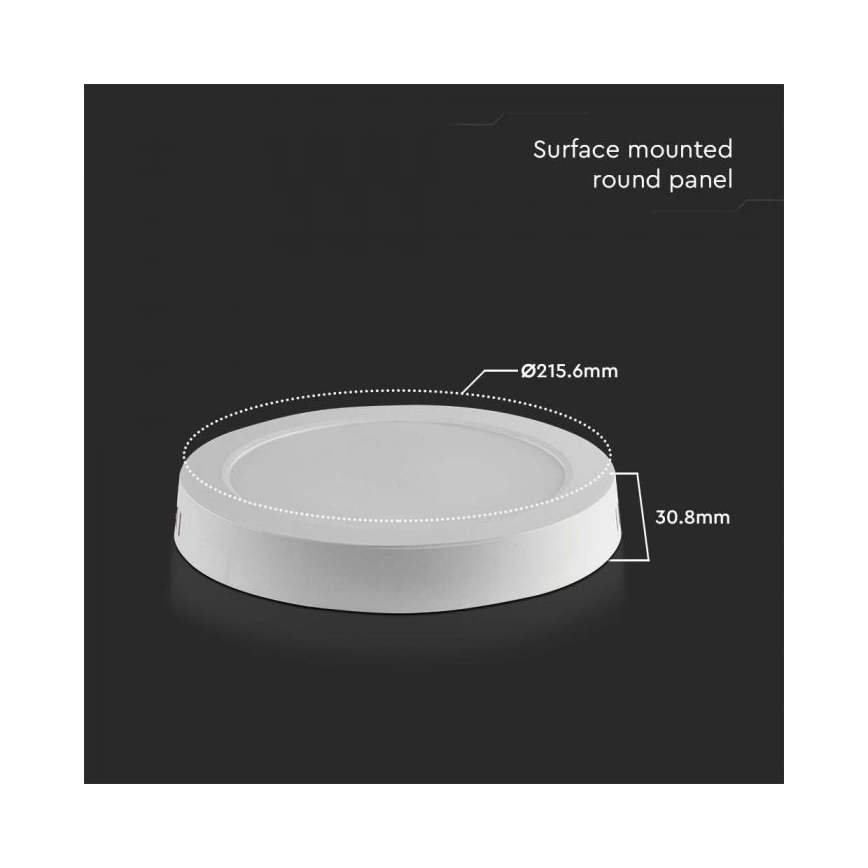 Plafón LED LED/18W/230V 6500K diá. 21,6 cm