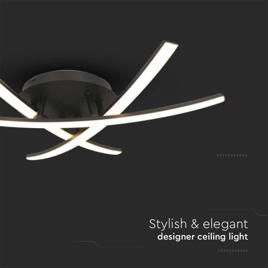 Plafón LED LED/20W/230V 3000K negro