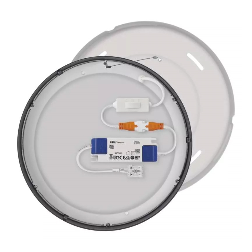 Plafón LED NEXXO LED/21W/230V 3000/3500/4000K ø 22,5 cm negro