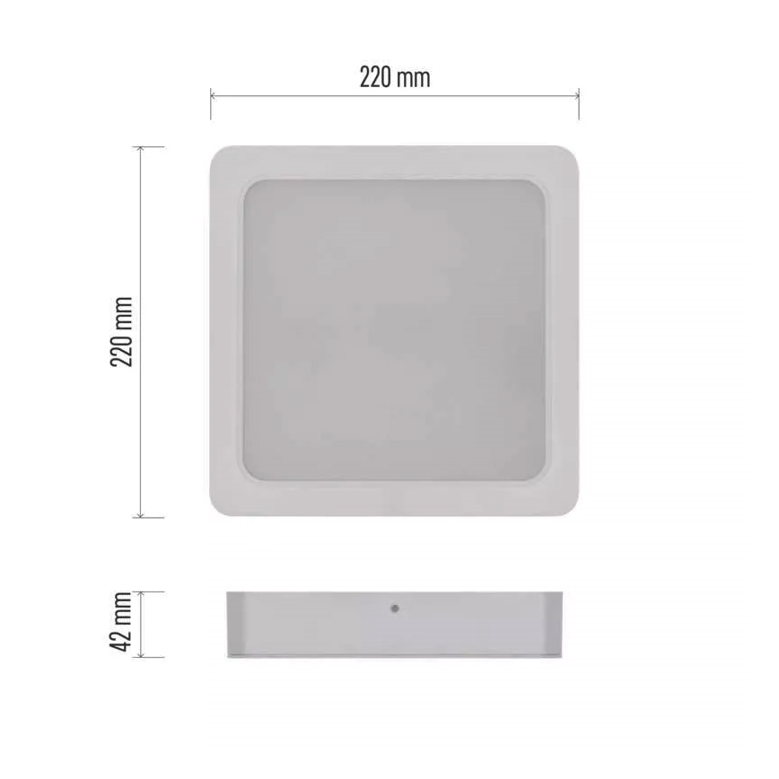 Plafón LED LED/24W/230V 22x22 cm blanco