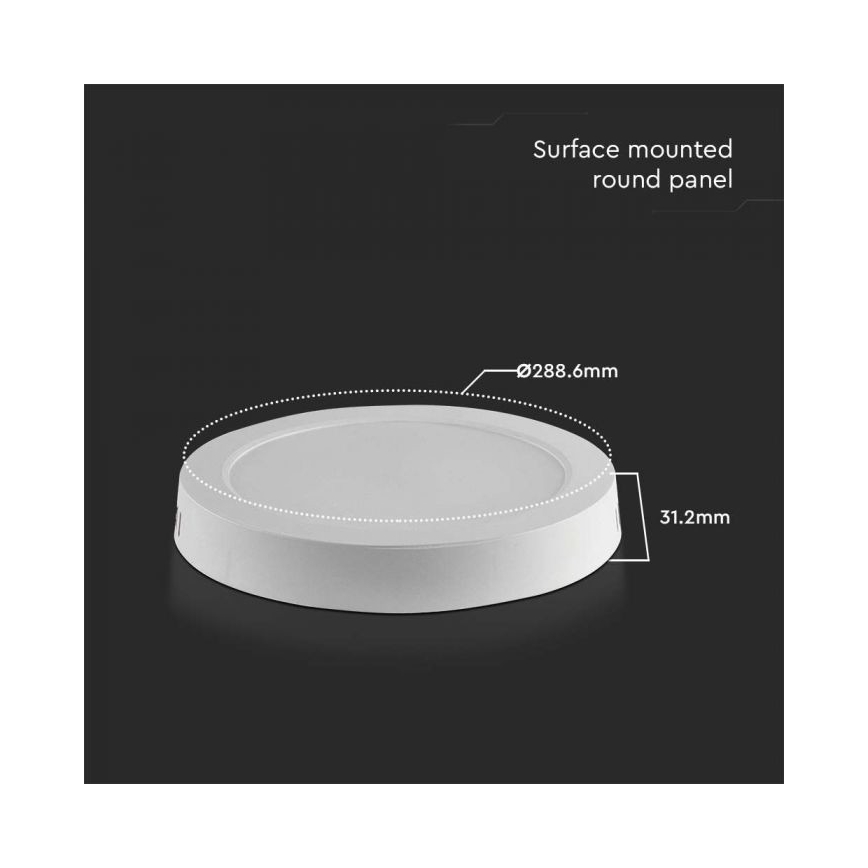 Plafón LED LED/24W/230V 4000K diá. 28,9 cm