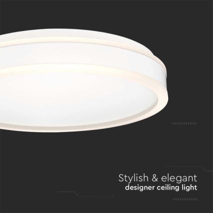 Plafón LED LED/24W/230V 4000K diá. 45 cm blanco