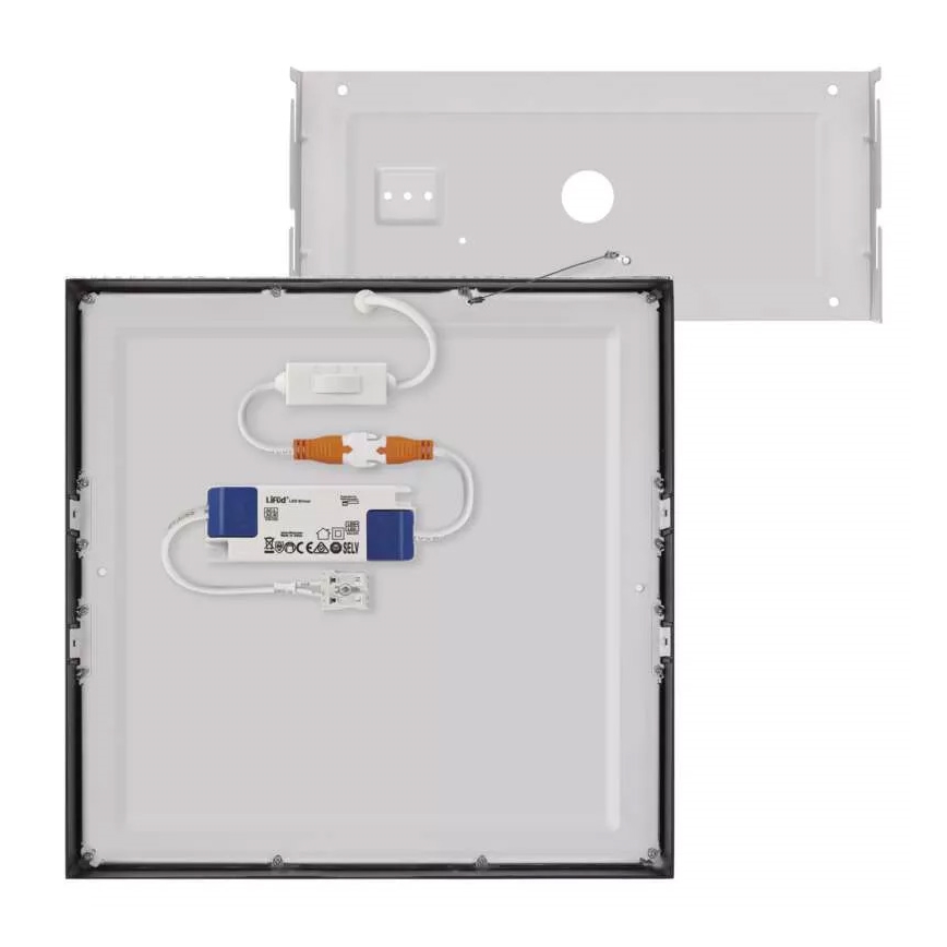 Plafón LED NEXXO LED/28,5W/230V 3000/3500/4000K 30x30 cm negro