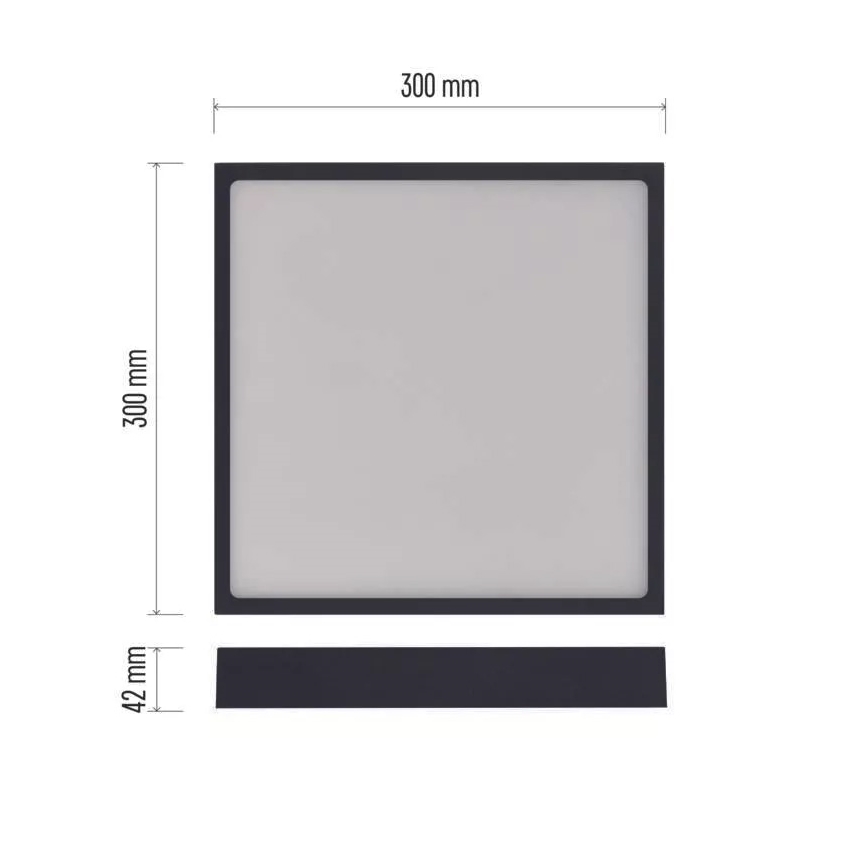Plafón LED NEXXO LED/28,5W/230V 3000/3500/4000K 30x30 cm negro