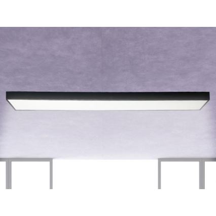 Plafón LED LED/32W/230V 4000K 120x13 cm negro