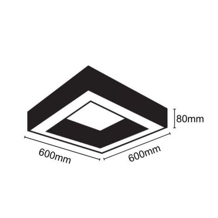Plafón LED LED/40W/230V 4000K 60x60 cm