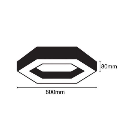 Plafón LED LED/40W/230V 4000K diá. 80 cm