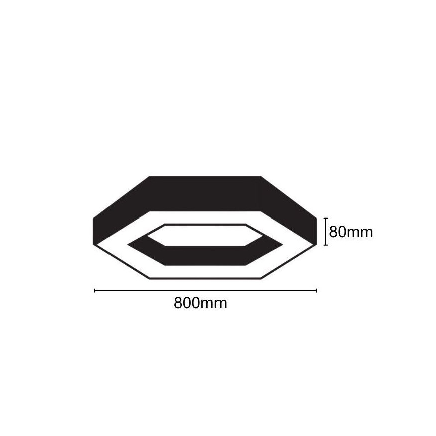 Plafón LED LED/40W/230V 4000K diá. 80 cm