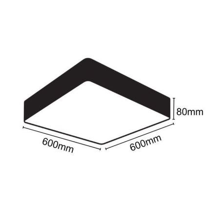 Plafón LED LED/65W/230V 4000K 60x60 cm