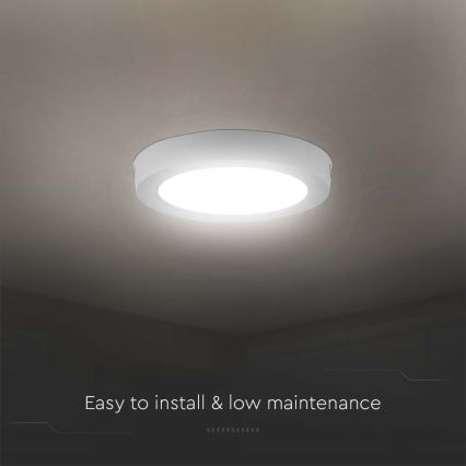 Plafón LED LED/6W/230V 3000K diá. 12 cm blanco