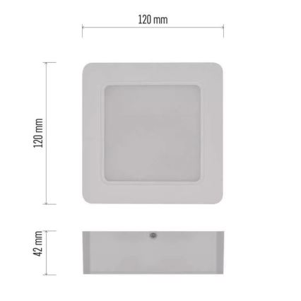 Plafón LED LED/9W/230V 12x12 cm blanco