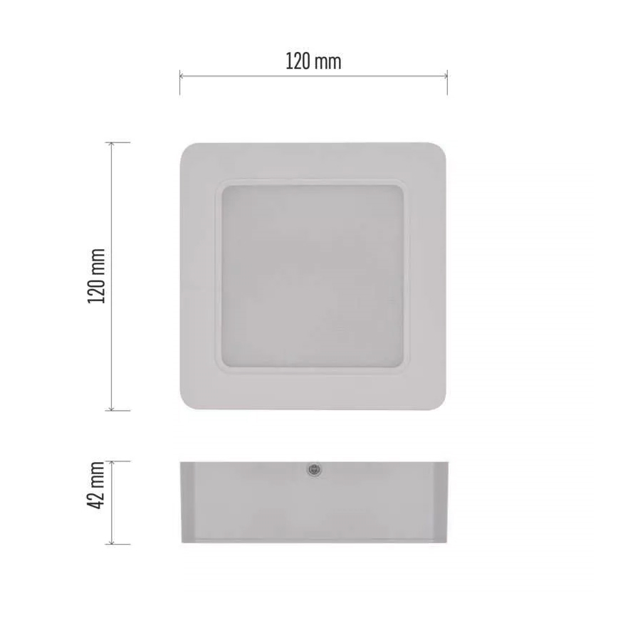 Plafón LED LED/9W/230V 12x12 cm blanco