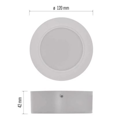 Plafón LED LED/9W/230V diá. 12 cm blanco