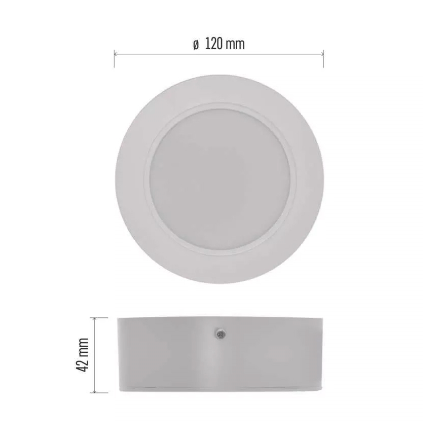 Plafón LED LED/9W/230V diá. 12 cm blanco