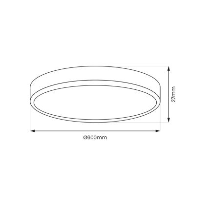 Plafón LED MAQ LED/50W/230V 3000/4000/6500K IP40 negro