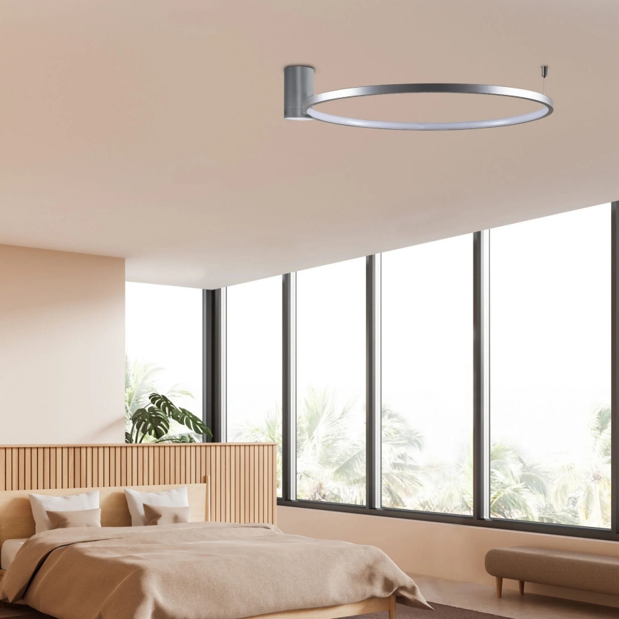 Plafón LED NOEMI LED/20W/230V 4000K diá. 50 cm cromo mate
