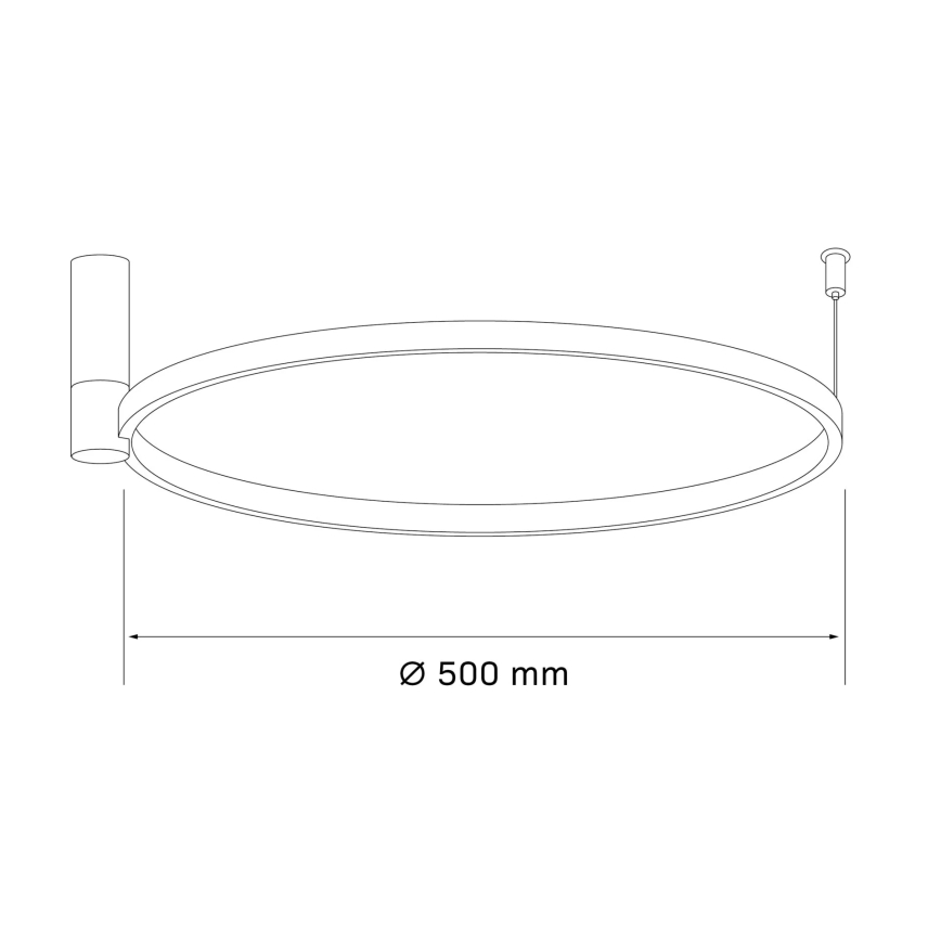 Plafón LED NOEMI LED/20W/230V 4000K diá. 50 cm cromo mate