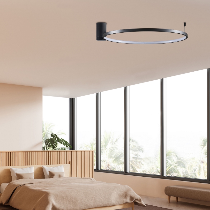 Plafón LED NOEMI LED/20W/230V 4000K diá. 50 cm negro