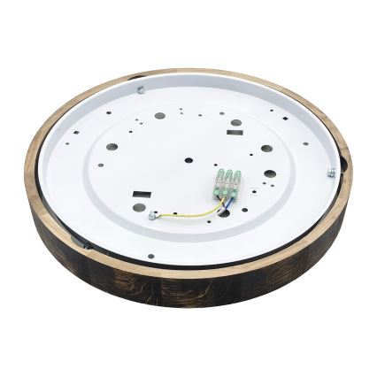 Plafón LED OAK SLIM LED/36W/230V 4000K Ø 37 cm roble/marrón oscuro