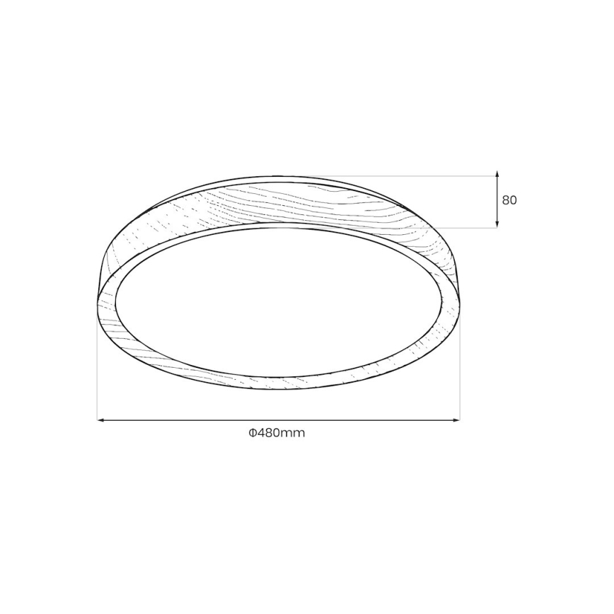 Plafón LED ORINOKO LED/36W/230V Ø 48 cm, beige