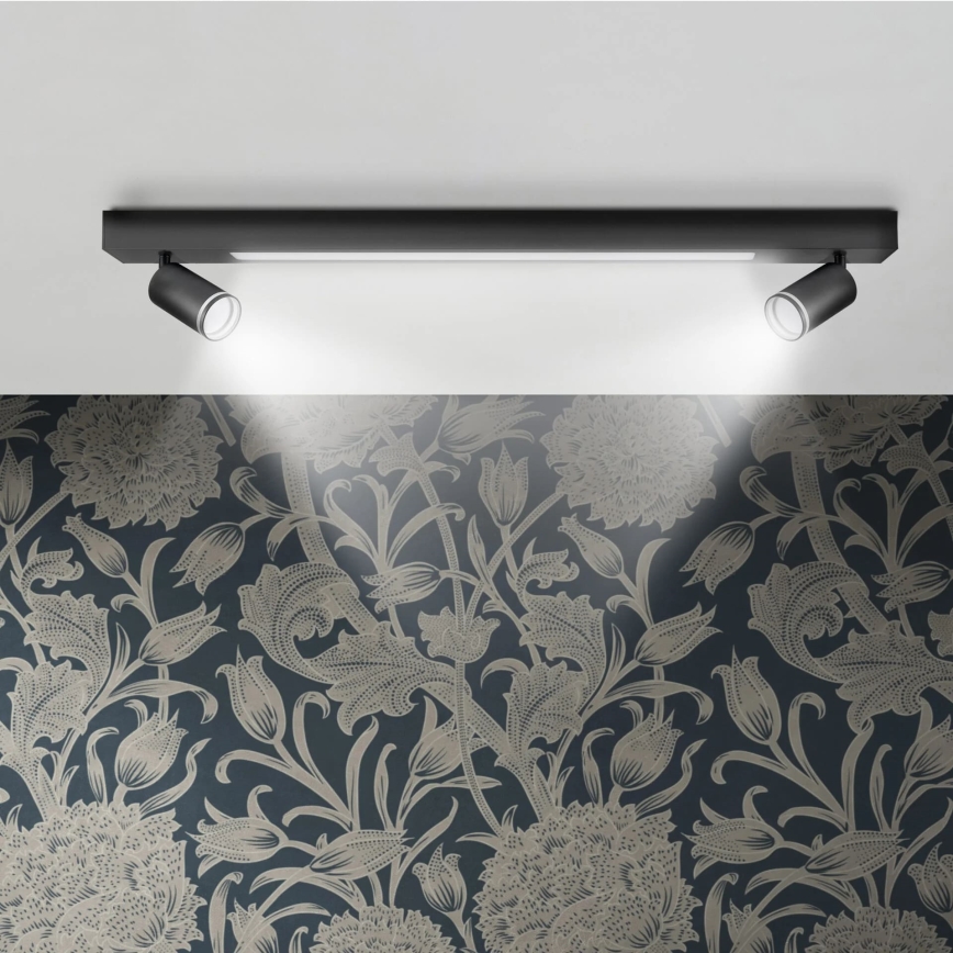 Plafón LED PARÍS LED/24W/230V + 2xGU10/10W negro