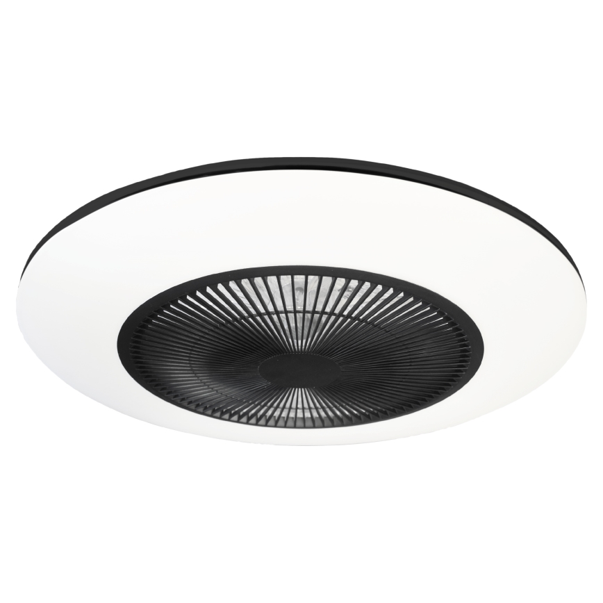 Plafón LED regulable con ventilador ARIA LED/38W/230V negro/blanco + mando a distancia