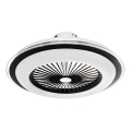 Plafón LED regulable con ventilador ZEPHYR LED/48W/230V 3000-6000K negro + control remoto
