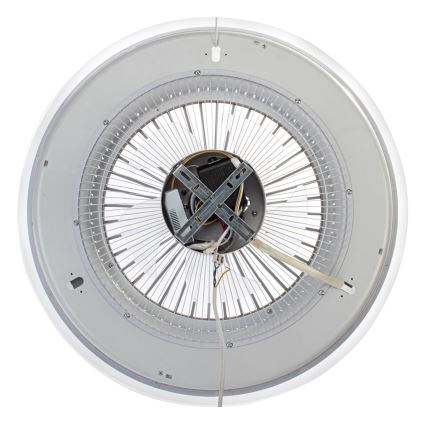 Plafón LED regulable con ventilador ZONDA LED/48W/230V 3000-6000K negro + control remoto