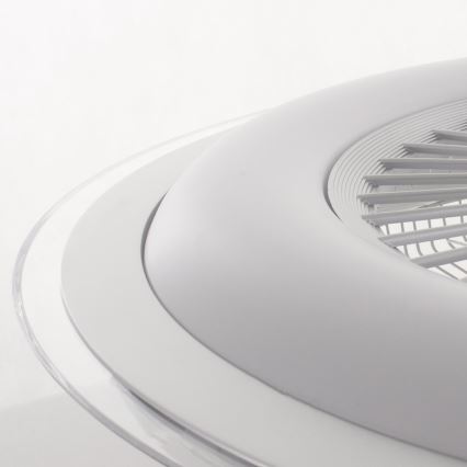 Plafón LED regulable con ventilador ZONDA LED/48W/230V 3000-6000K plata + control remoto
