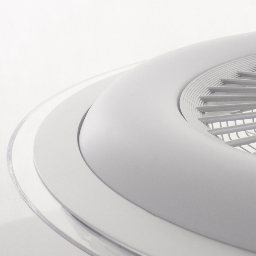 Plafón LED regulable con ventilador ZONDA LED/48W/230V 3000-6000K plata + control remoto