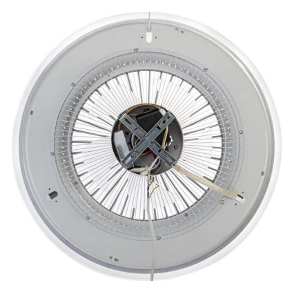 Plafón LED regulable con ventilador ZONDA LED/48W/230V 3000-6000K plata + control remoto
