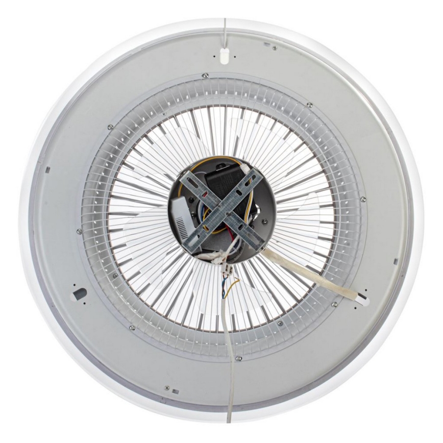 Plafón LED regulable con ventilador ZONDA LED/48W/230V 3000-6000K plata + control remoto