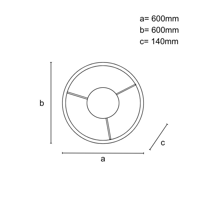 Plafón LED regulable de montaje en superficie LED/55W/230V 3000-6500K + control remoto