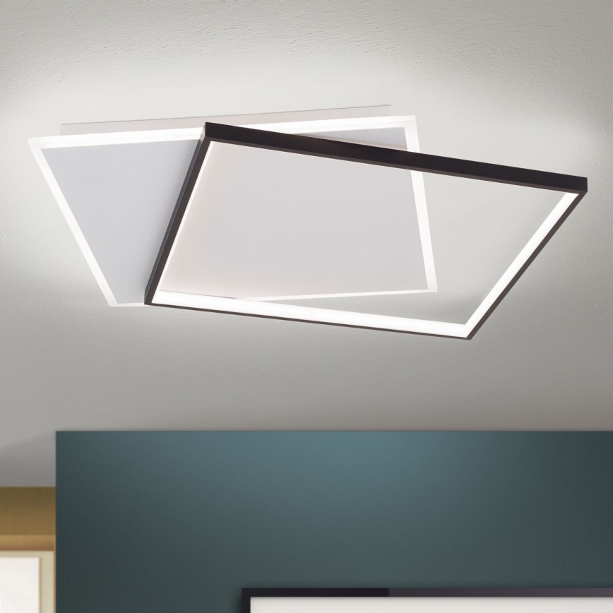 Plafón LED regulable EMANUEL LED/50W/230V blanco/negro