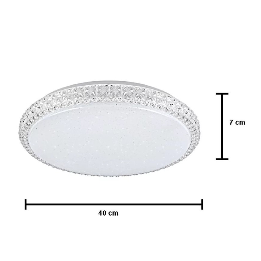 Plafón LED regulable IRINA LED/48W/230V con mando a distancia
