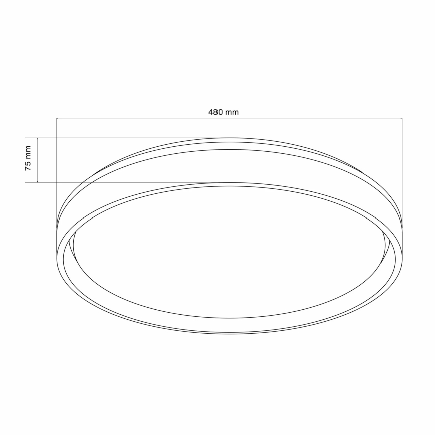 Luz de techo LED regulable para baño JADWIGA LED/72W/230V diá. 48 cm 3000-6000K IP44 + control remoto