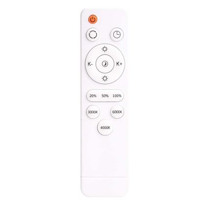 Plafón LED regulable KERN LED/80W/230V 3000-6000K diá. 80 cm negro + control remoto