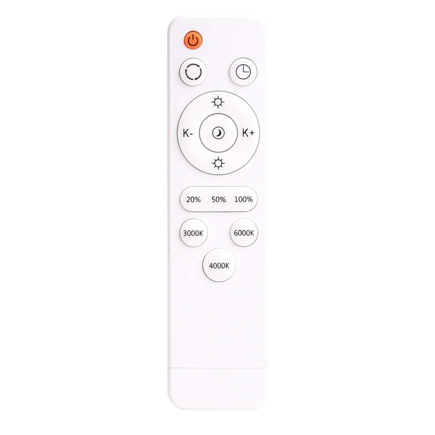 Plafón LED regulable KERN LED/80W/230V 3000-6000K diá. 80 cm negro + control remoto
