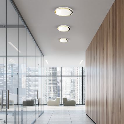Plafón LED regulable LAYLA LED/33W/230V 3000/4000/6000K dorado + mando a distancia