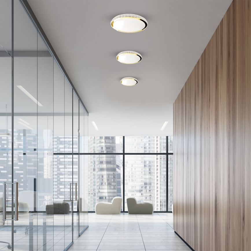 Plafón LED regulable LAYLA LED/33W/230V 3000/4000/6000K dorado + mando a distancia