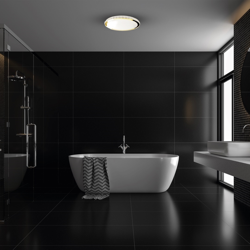 Plafón LED regulable LAYLA LED/50W/230V 3000/4000/6000K dorado + mando a distancia