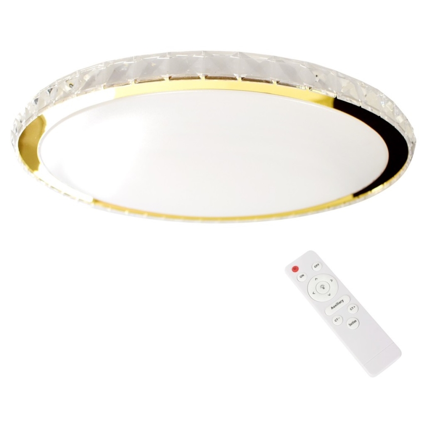 Plafón LED regulable LAYLA LED/50W/230V 3000/4000/6000K dorado + mando a distancia