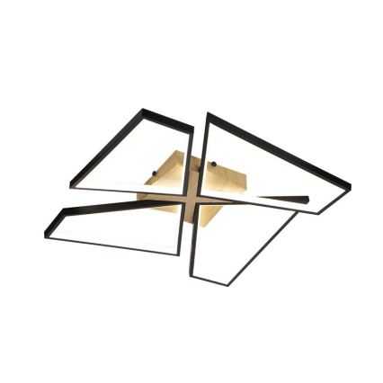 Plafón LED regulable LED/115W/230V 3000-6500K marrón/negro + control remoto