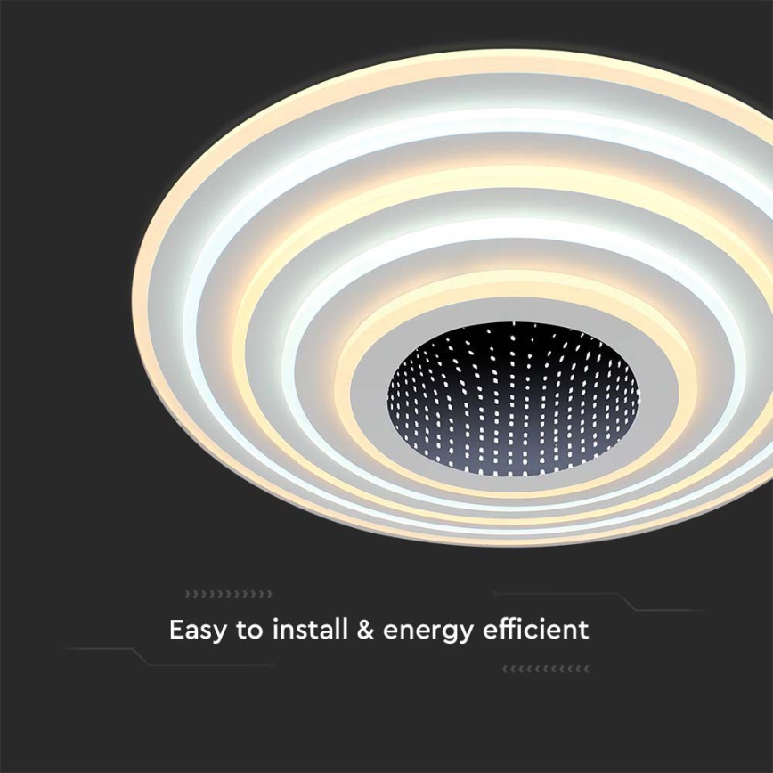 Plafón LED regulable LED/125W/230V 3000-6500K diá. 50 cm + control remoto