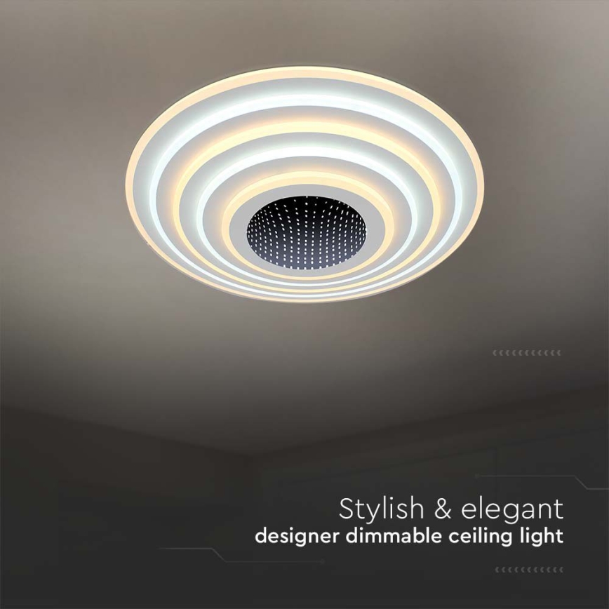 Plafón LED regulable LED/125W/230V 3000-6500K diá. 50 cm + control remoto