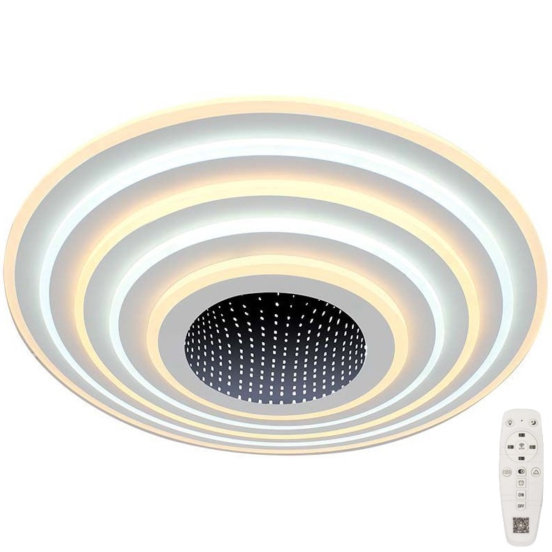 Plafón LED regulable LED/125W/230V 3000-6500K diá. 50 cm + control remoto