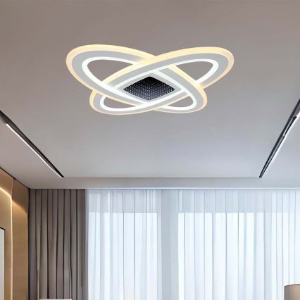 Plafón LED regulable LED/130W/230V 3000-6500K 62x62 cm + control remoto