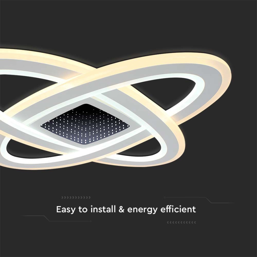 Plafón LED regulable LED/130W/230V 3000-6500K 62x62 cm + control remoto