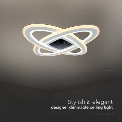 Plafón LED regulable LED/130W/230V 3000-6500K 62x62 cm + control remoto
